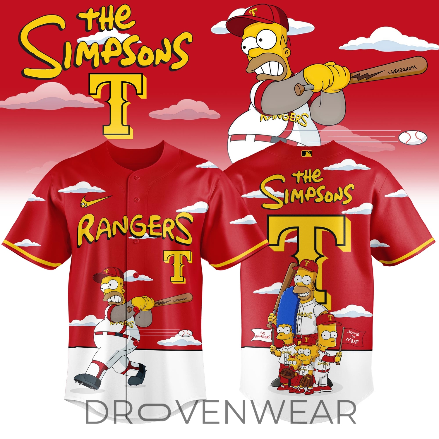 Texas Rangers x The Simpsons 2026 Limited Edition Jersey Texas Rangers x The Simpsons 2026 Limited Edition Jersey