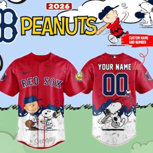 Peanuts Jersey, Red Sox Jersey, Custom Jersey