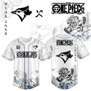 Luffy Gear 5 Jersey, Anime Jersey, Blue Jays Jersey