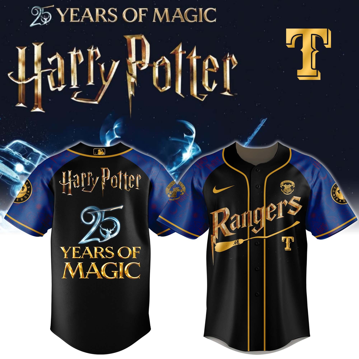 Texas Rangers Harry Potter 25 Years Of Magic Game Night 2026 Special Edition Jersey Version 2 Texas Rangers Harry Potter 25 Years Of Magic Game Night 2026 Special Edition Jersey Version 2