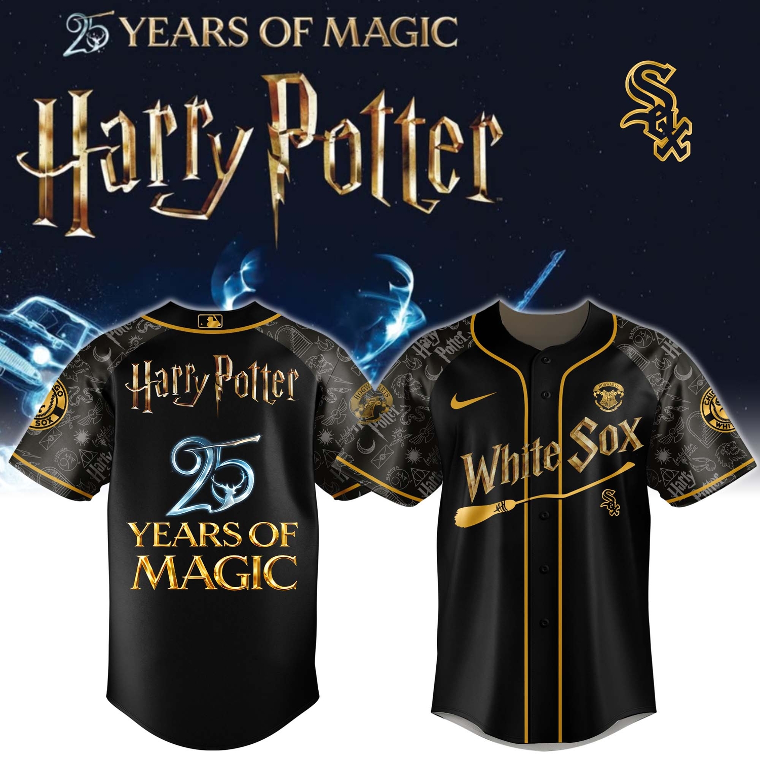 Chicago White Sox Harry Potter 25 Years Of Magic Game Night 2026 Special Edition Jersey Version 2 Chicago White Sox Harry Potter 25 Years Of Magic Game Night 2026 Special Edition Jersey Version 2