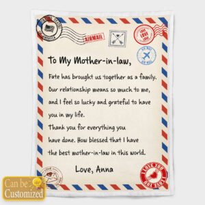 I FEEL SO LUCKY AND GRATEFUL TO HAVE YOU IN MY LIFE  PERSONALIZED BLANKET