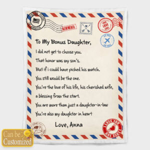 YOU’RE ALSO MY DAUGHTER IN HEART. PERSONALIZED BLANKET