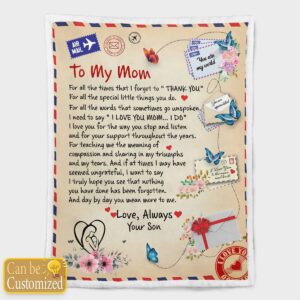 FOR ALL THE TIMES THAT I FORGOT TO ‘THANK YOU’ PERSONALIZED BLANKET