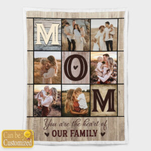 YOU ARE THE HEART OF OUR FAMILY PERSONALIZED BLANKET