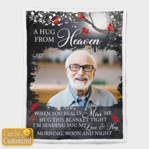 A HUG FROM HEAVEN PERSONALIZED BLANKET