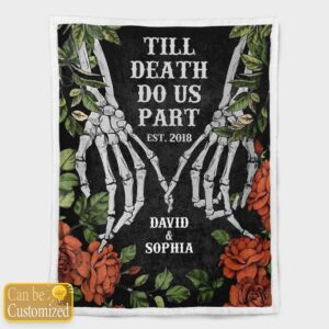 TILL DEATH DO US PART PERSONALIZED BLANKET