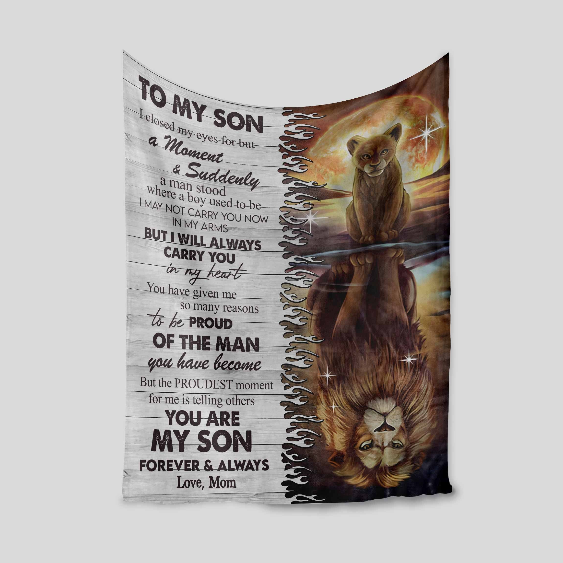 To My Son Blanket, Personalized Name Blanket, Lion Blanket, Family Throw Blanket – Blankets for boys, Gift Blanket To My Son Blanket, Personalized Name Blanket, Lion Blanket, Family Throw Blanket – Blankets for boys, Gift Blanket
