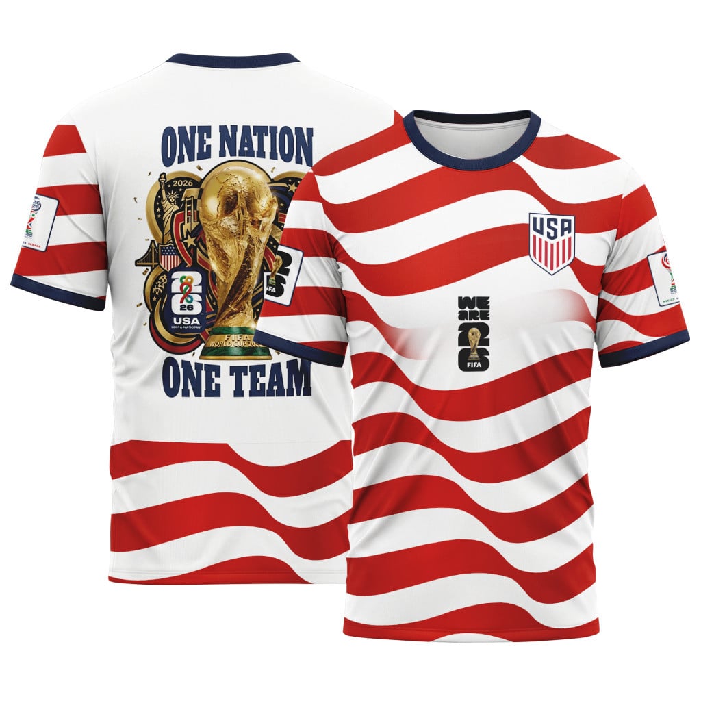 USA AOP T-Shirt World Cup 2026 One Nation One Team USA Home Version USA AOP T-Shirt World Cup 2026 One Nation One Team USA Home Version