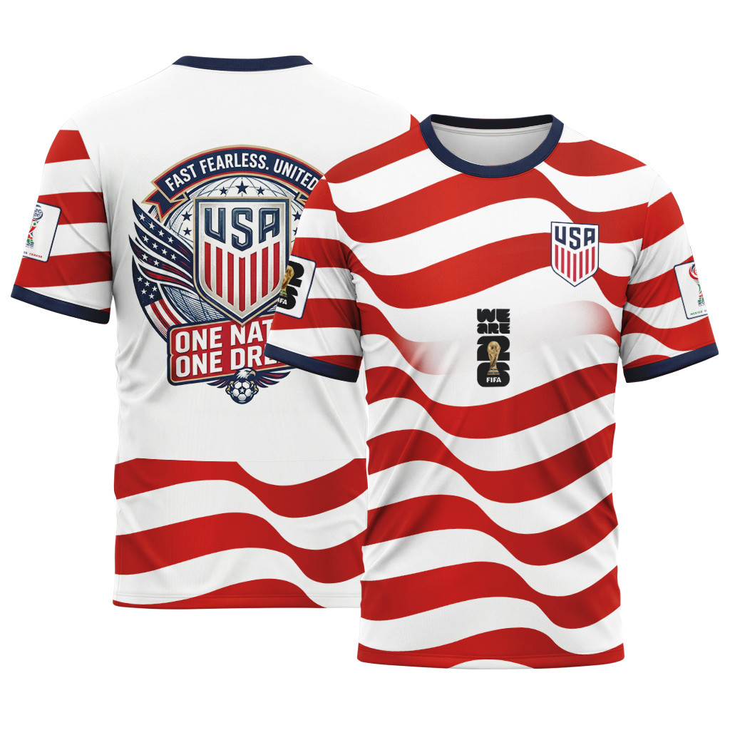 USA AOP T-Shirt World Cup 2026 One Nation One Team Eagle Graphic USA AOP T-Shirt World Cup 2026 One Nation One Team Eagle Graphic