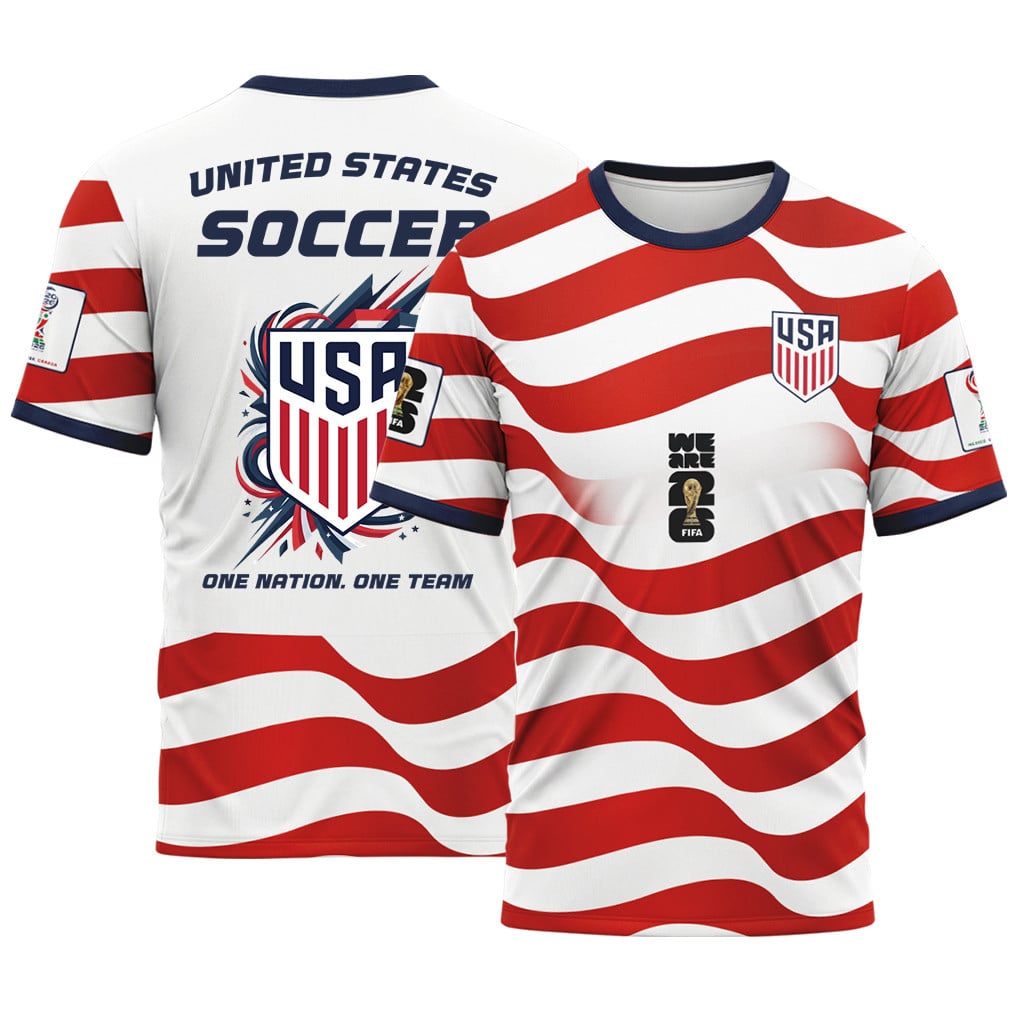 USA AOP T-Shirt World Cup 2026 Fearless American Pride Home Style USA AOP T-Shirt World Cup 2026 Fearless American Pride Home Style