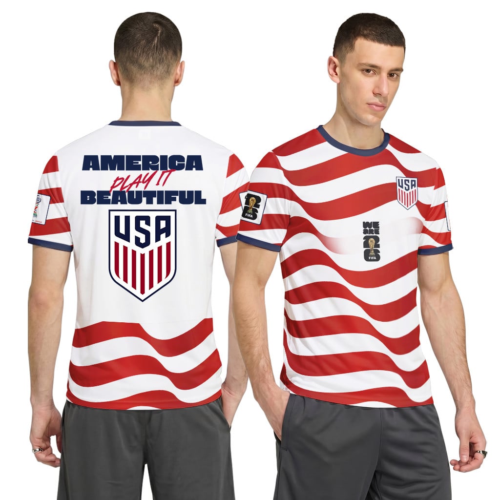 USA AOP T-Shirt Rise Of American Soccer Home Style USA AOP T-Shirt Rise Of American Soccer Home Style