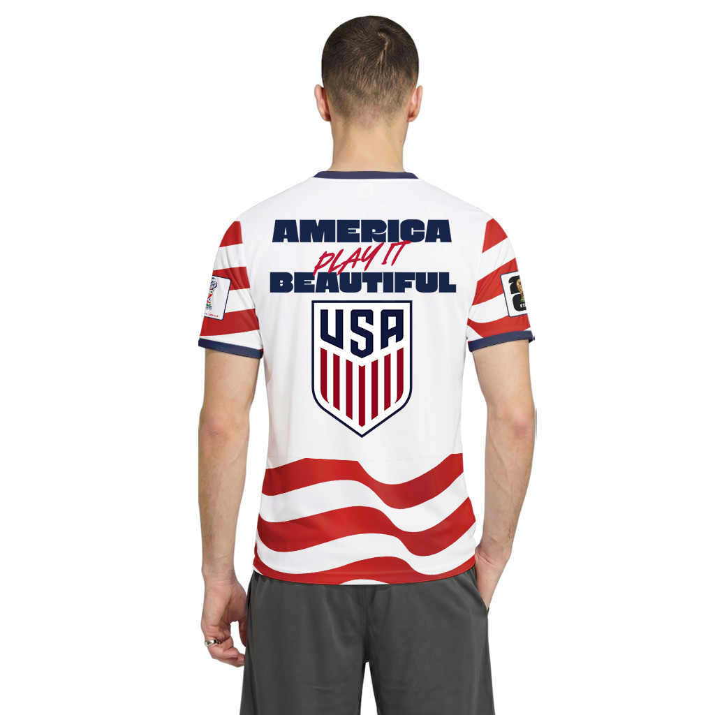 USA AOP T-Shirt Rise Of American Soccer Home Style USA AOP T-Shirt Rise Of American Soccer Home Style