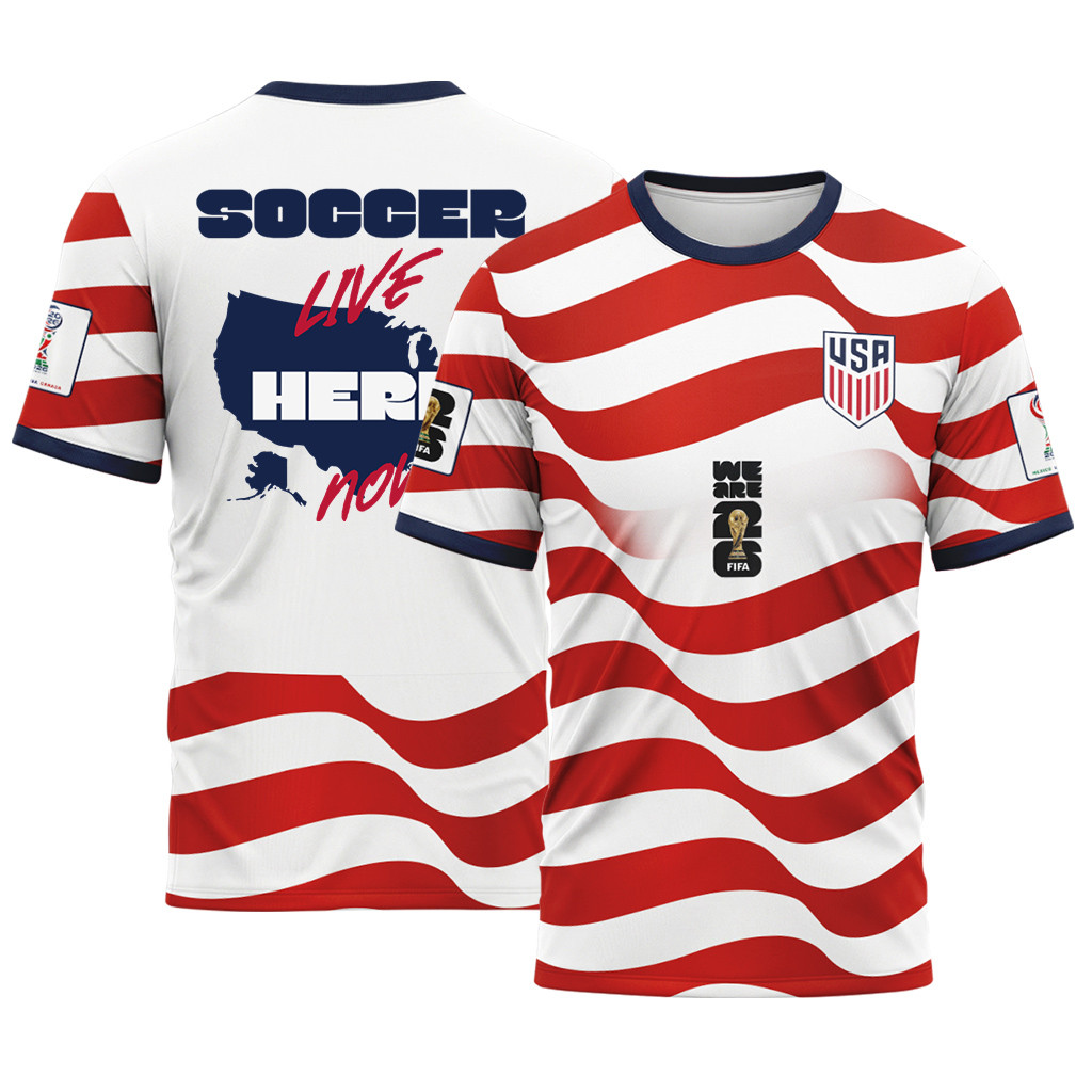 USA AOP T-Shirt Born For The Big Stage Home Style USA AOP T-Shirt Born For The Big Stage Home Style