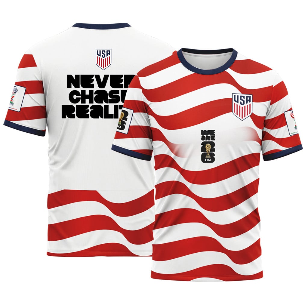 USA AOP T-Shirt Never Chase Reality Home Edition USA AOP T-Shirt Never Chase Reality Home Edition