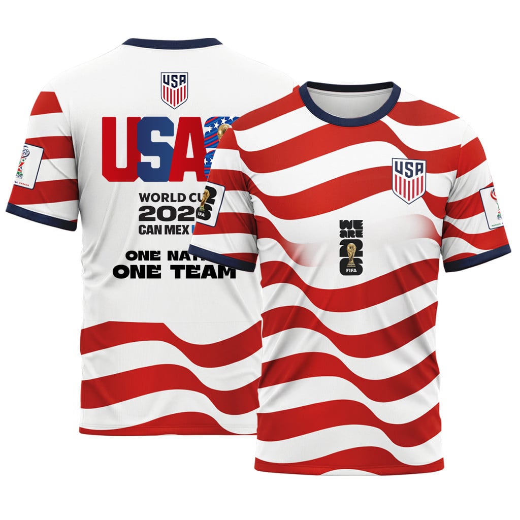 USA AOP T-Shirt World Cup 2026 Born To Win Home Style USA AOP T-Shirt World Cup 2026 Born To Win Home Style