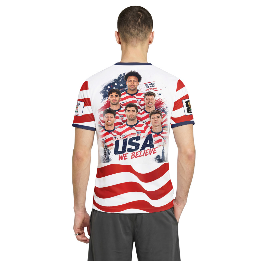 USA National Team Player Collage World Cup 2026 AOP T-Shirt USA National Team Player Collage World Cup 2026 AOP T-Shirt
