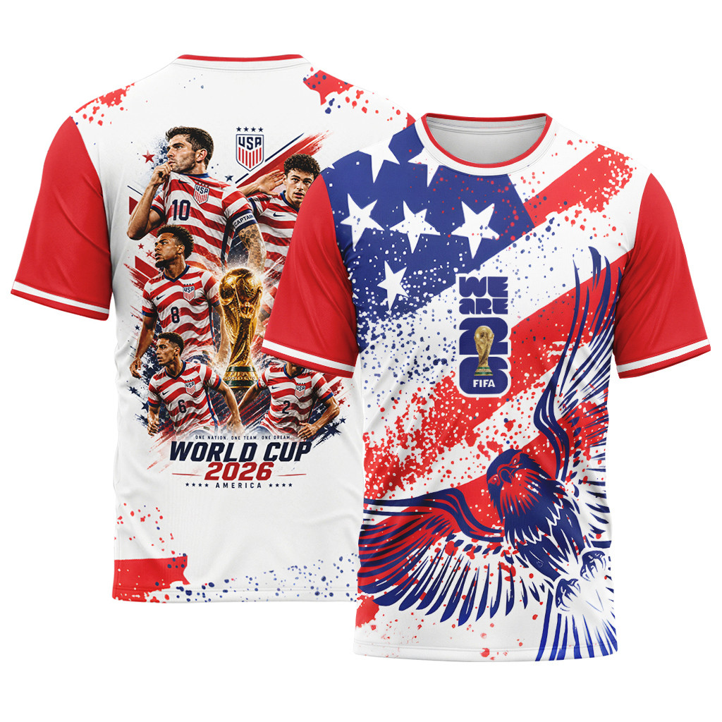 USA Soccer Stars World Cup 2026 AOP T-Shirt USA Soccer Stars World Cup 2026 AOP T-Shirt
