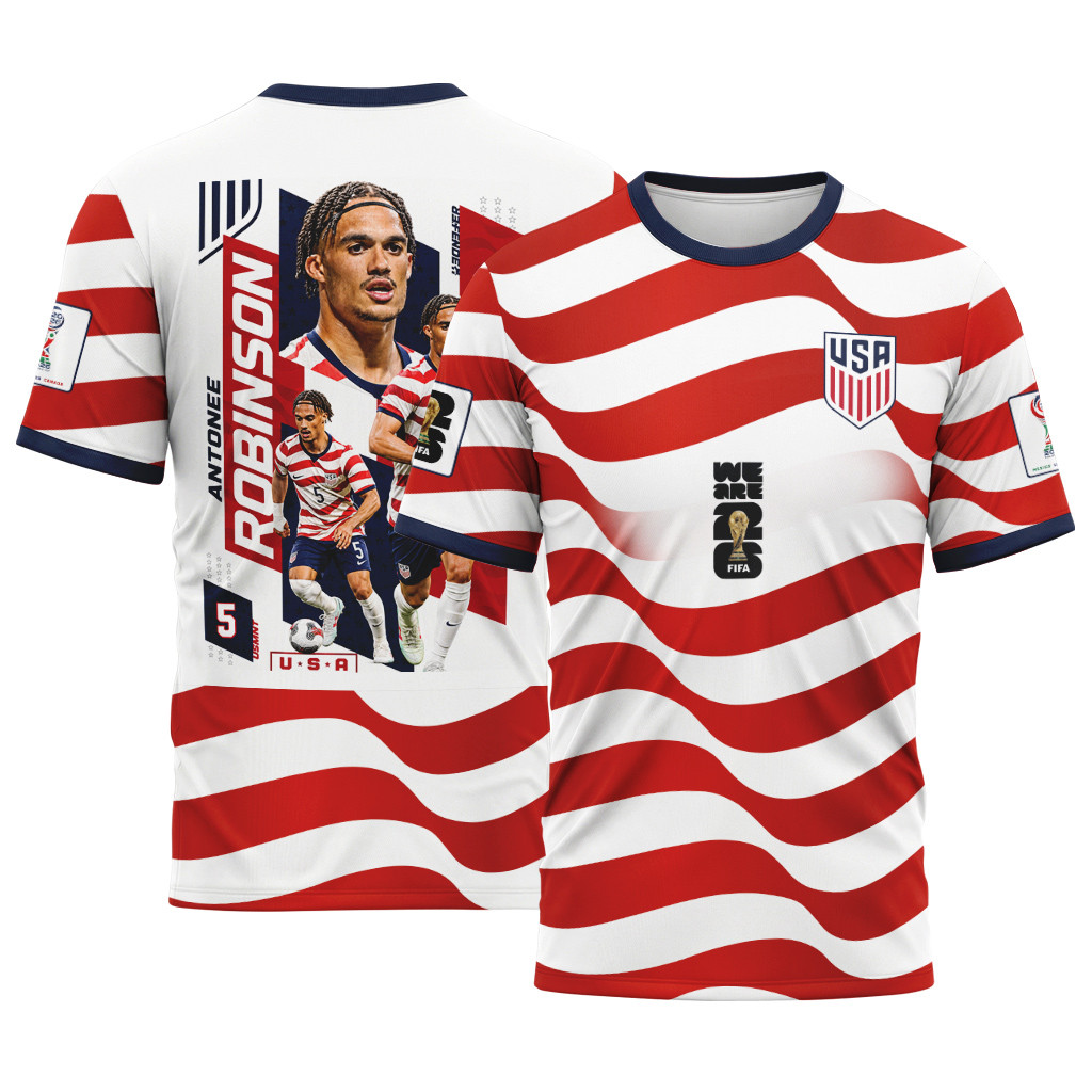 Antonee Robinson 5 AOP T-Shirt 2026 USA World Cup Antonee Robinson 5 AOP T-Shirt 2026 USA World Cup