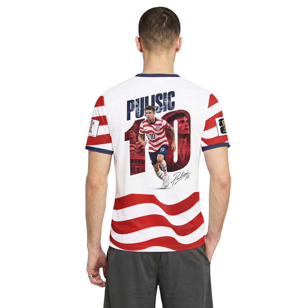 Pulisic AOP T-Shirt USA National Team Fanart Pulisic AOP T-Shirt USA National Team Fanart