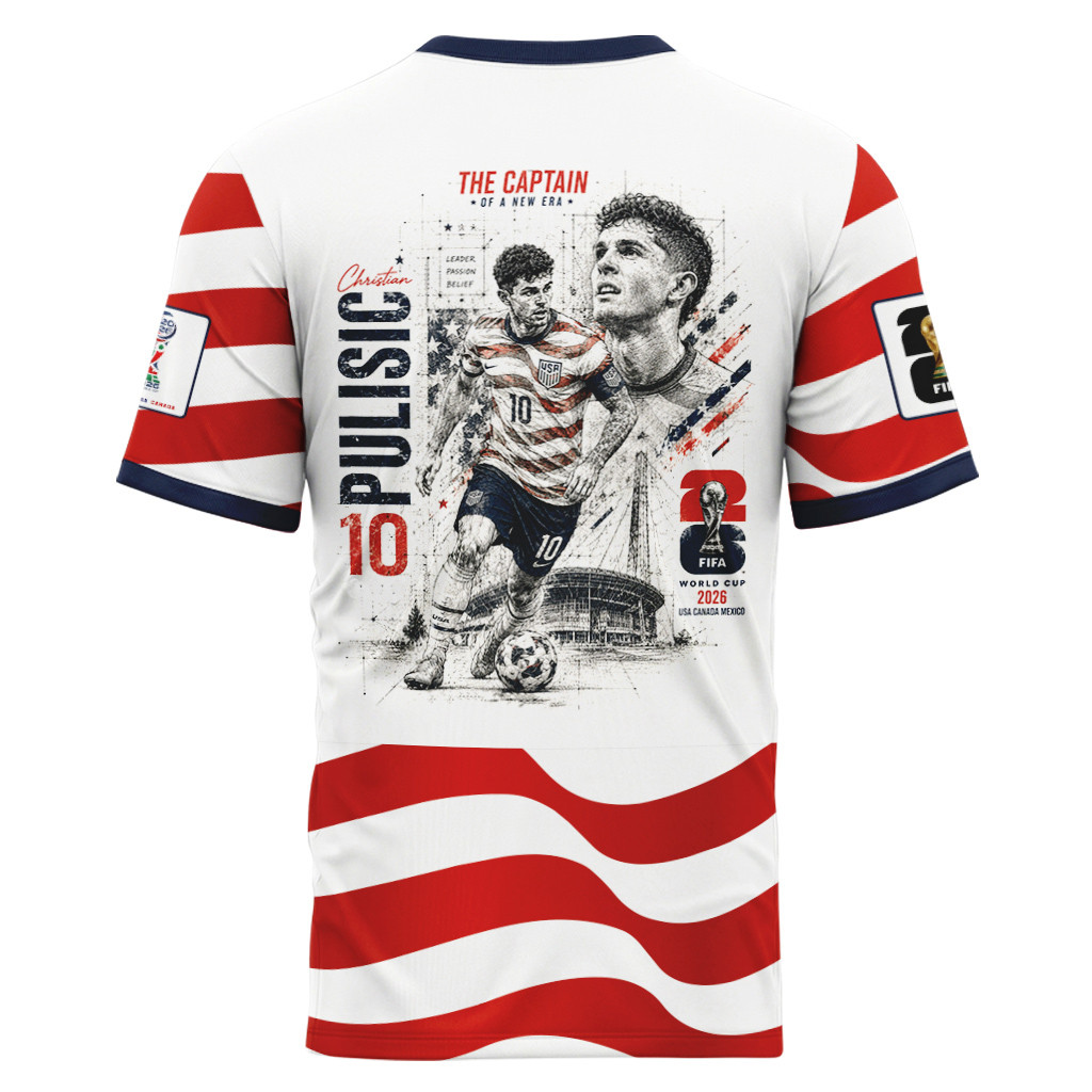 Pulisic USA AOP T-Shirt National Team Fan Pulisic USA AOP T-Shirt National Team Fan