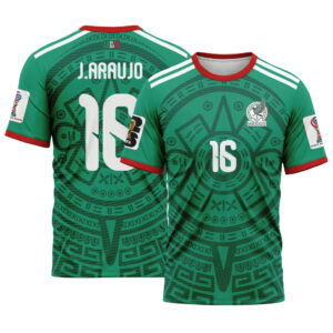 Juli?n Araujo 16  AOP T-Shirt 2026 World Cup Mexico Home