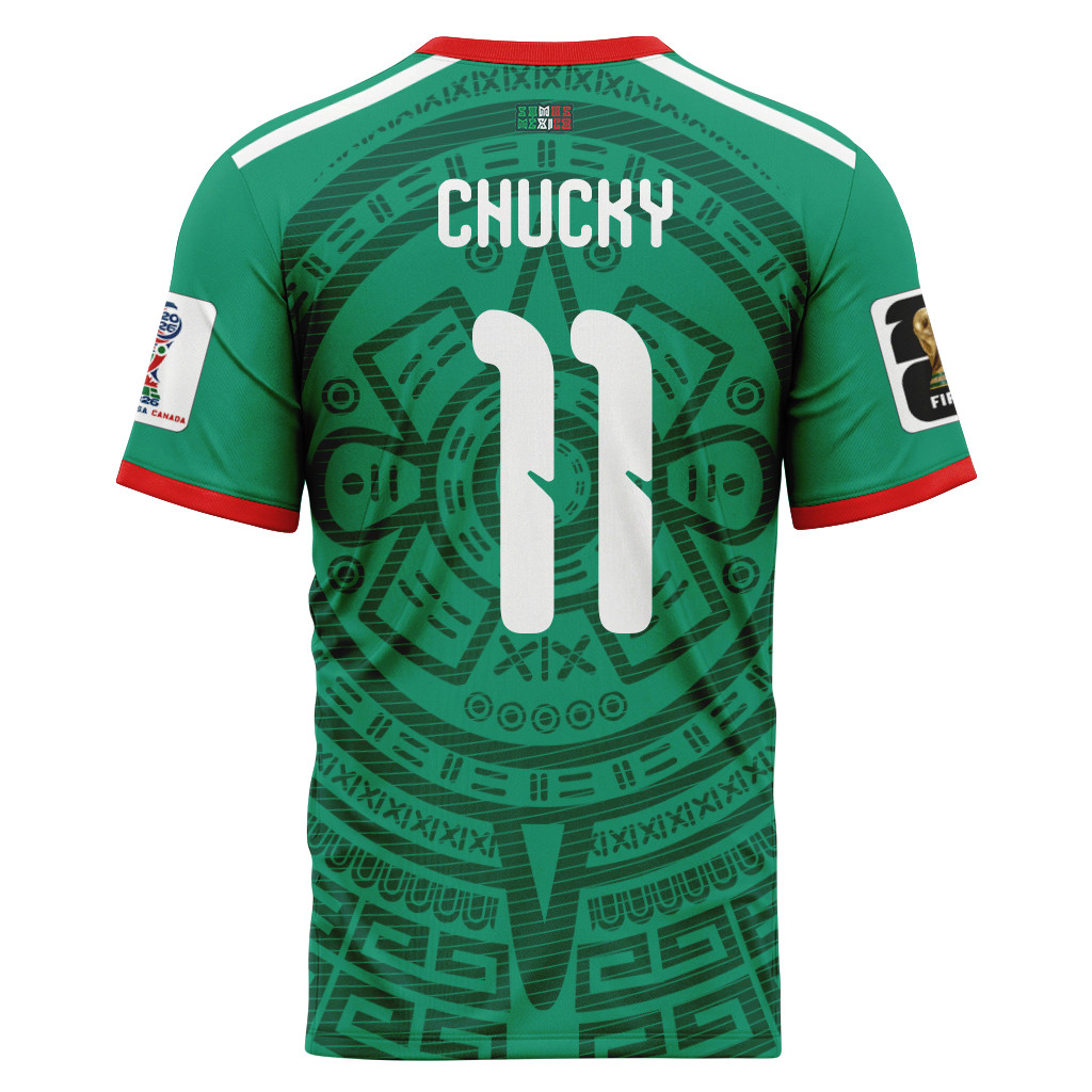 Chucky 11 AOP T-Shirt 2026 World Cup Mexico Home Chucky 11 AOP T-Shirt 2026 World Cup Mexico Home