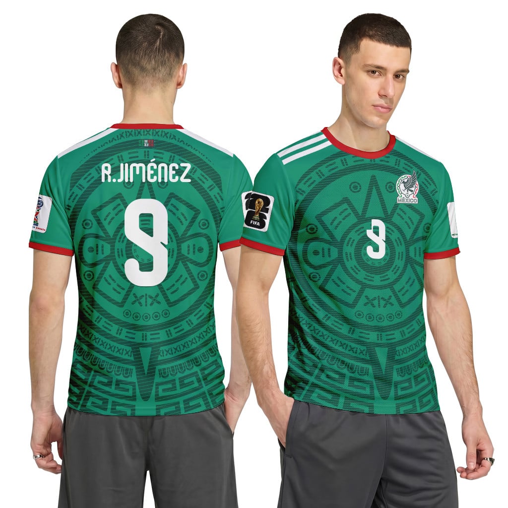 Ra?l Jim?nez 9 AOP T-Shirt 2026 World Cup Mexico Home Ra?l Jim?nez 9 AOP T-Shirt 2026 World Cup Mexico Home
