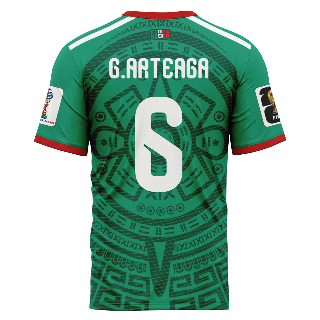 Gerardo Arteaga 6 AOP T-Shirt 2026 World Cup Mexico Home Gerardo Arteaga 6 AOP T-Shirt 2026 World Cup Mexico Home
