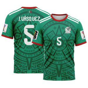 Johan V?squez 5  AOP T-Shirt 2026 World Cup Mexico Home