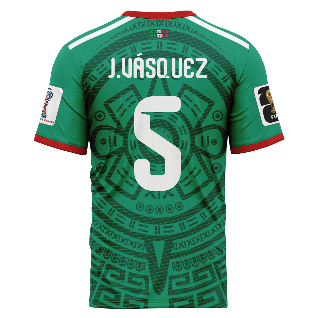 Johan V?squez 5 AOP T-Shirt 2026 World Cup Mexico Home Johan V?squez 5 AOP T-Shirt 2026 World Cup Mexico Home