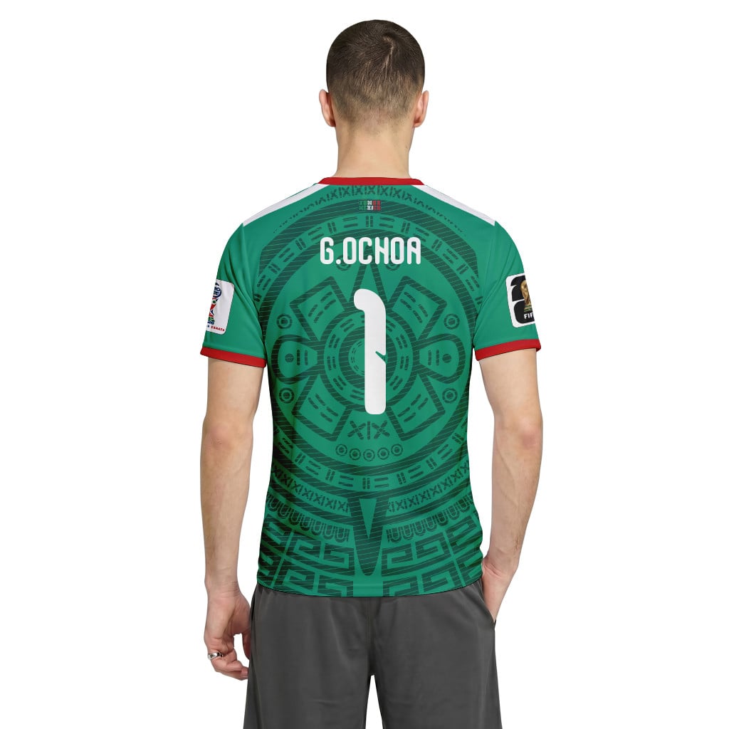 Guillermo Ochoa 1 AOP T-Shirt 2026 World Cup Mexico Home Guillermo Ochoa 1 AOP T-Shirt 2026 World Cup Mexico Home