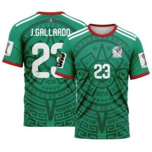 Jes?s Gallardo 23  AOP T-Shirt 2026 World Cup Mexico Home