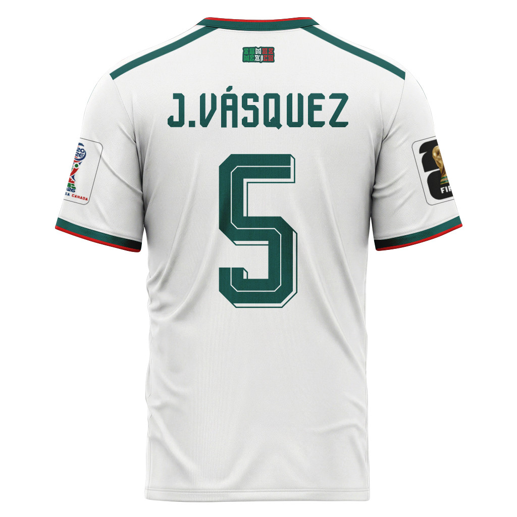 Johan V?squez 5 AOP T-Shirt 2026 World Cup Mexico Away Johan V?squez 5 AOP T-Shirt 2026 World Cup Mexico Away