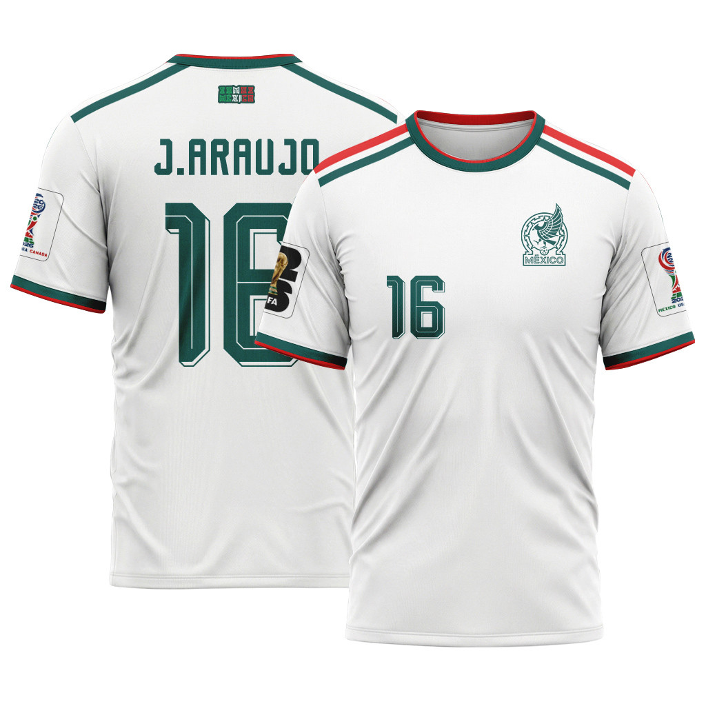 Juli?n Araujo 16 AOP T-Shirt 2026 World Cup Mexico Away Juli?n Araujo 16 AOP T-Shirt 2026 World Cup Mexico Away