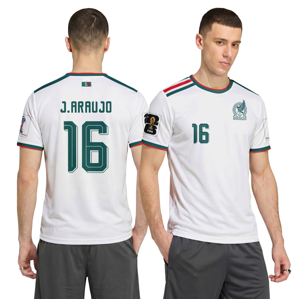 Juli?n Araujo 16 AOP T-Shirt 2026 World Cup Mexico Away Juli?n Araujo 16 AOP T-Shirt 2026 World Cup Mexico Away
