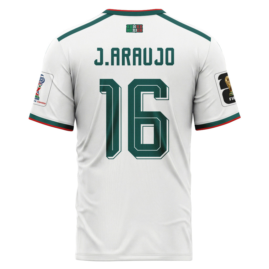 Juli?n Araujo 16 AOP T-Shirt 2026 World Cup Mexico Away Juli?n Araujo 16 AOP T-Shirt 2026 World Cup Mexico Away