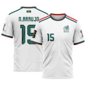 N?stor Araujo 15 AOP T-Shirt 2026 World Cup Mexico Away