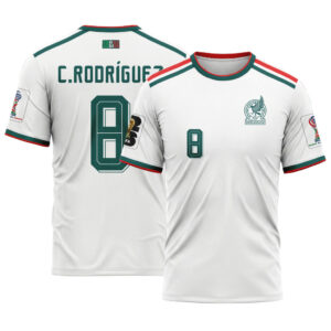 Carlos Rodr?guez 8 AOP T-Shirt 2026 World Cup Mexico Away