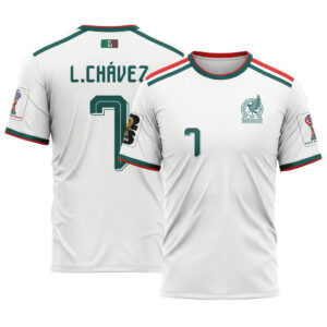 Luis Ch?vez 7 AOP T-Shirt 2026 World Cup Mexico Away
