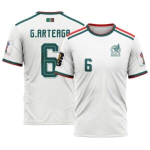 Gerardo Arteaga 6 AOP T-Shirt 2026 World Cup Mexico Away