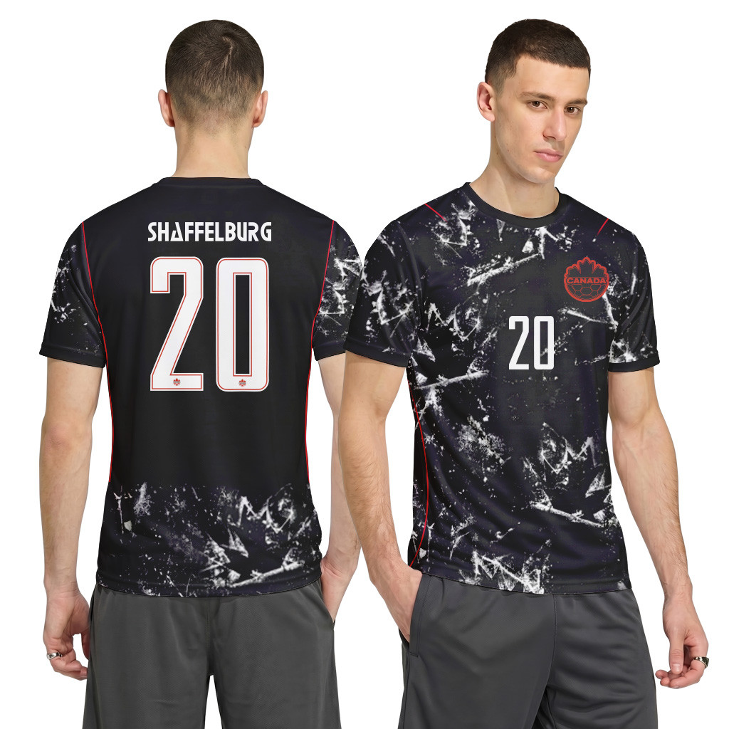 Shaffelburg 20 2026 World Cup Canada Away AOP T-Shirt Shaffelburg 20 2026 World Cup Canada Away AOP T-Shirt