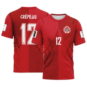 Cr?peau 12 AOP T-Shirt Canada World Cup 2026 Home
