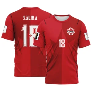 Saliba 18 AOP T-Shirt Canada World Cup 2026 Home