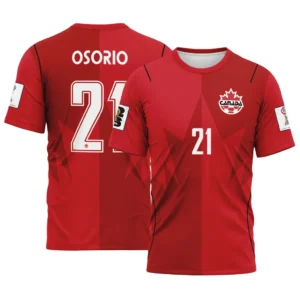 Osorio 21 AOP T-Shirt Canada World Cup 2026 Home