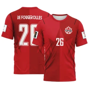 De Fougerolles 26 AOP T-Shirt Canada World Cup 2026 Home