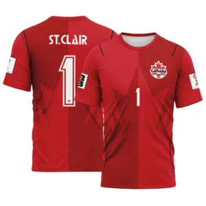 Canada St. Clair 1 AOP T-Shirt World Cup 2026 Home
