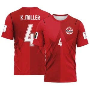 Canada K. Miller 4 AOP T-Shirt World Cup 2026 Home