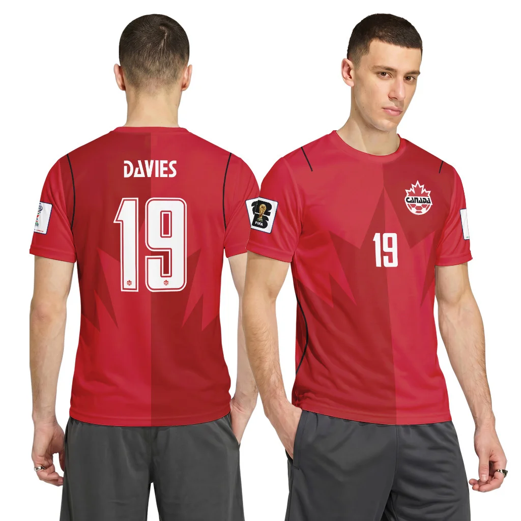 Davies 19 AOP T-Shirt Canada World Cup 2026 Home Davies 19 AOP T-Shirt Canada World Cup 2026 Home