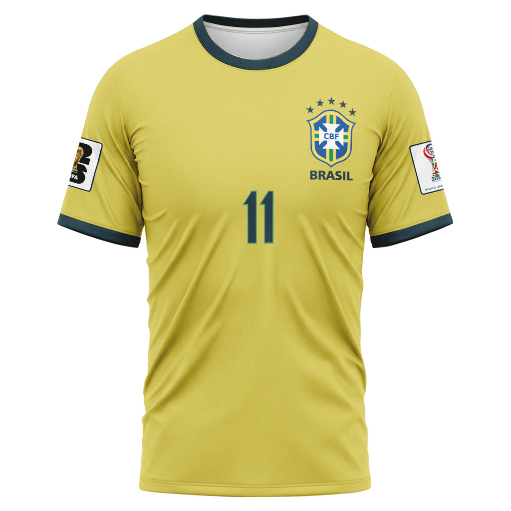 Raphinha 11 2026 World Cup Brazil Home AOP T-Shirt Raphinha 11 2026 World Cup Brazil Home AOP T-Shirt
